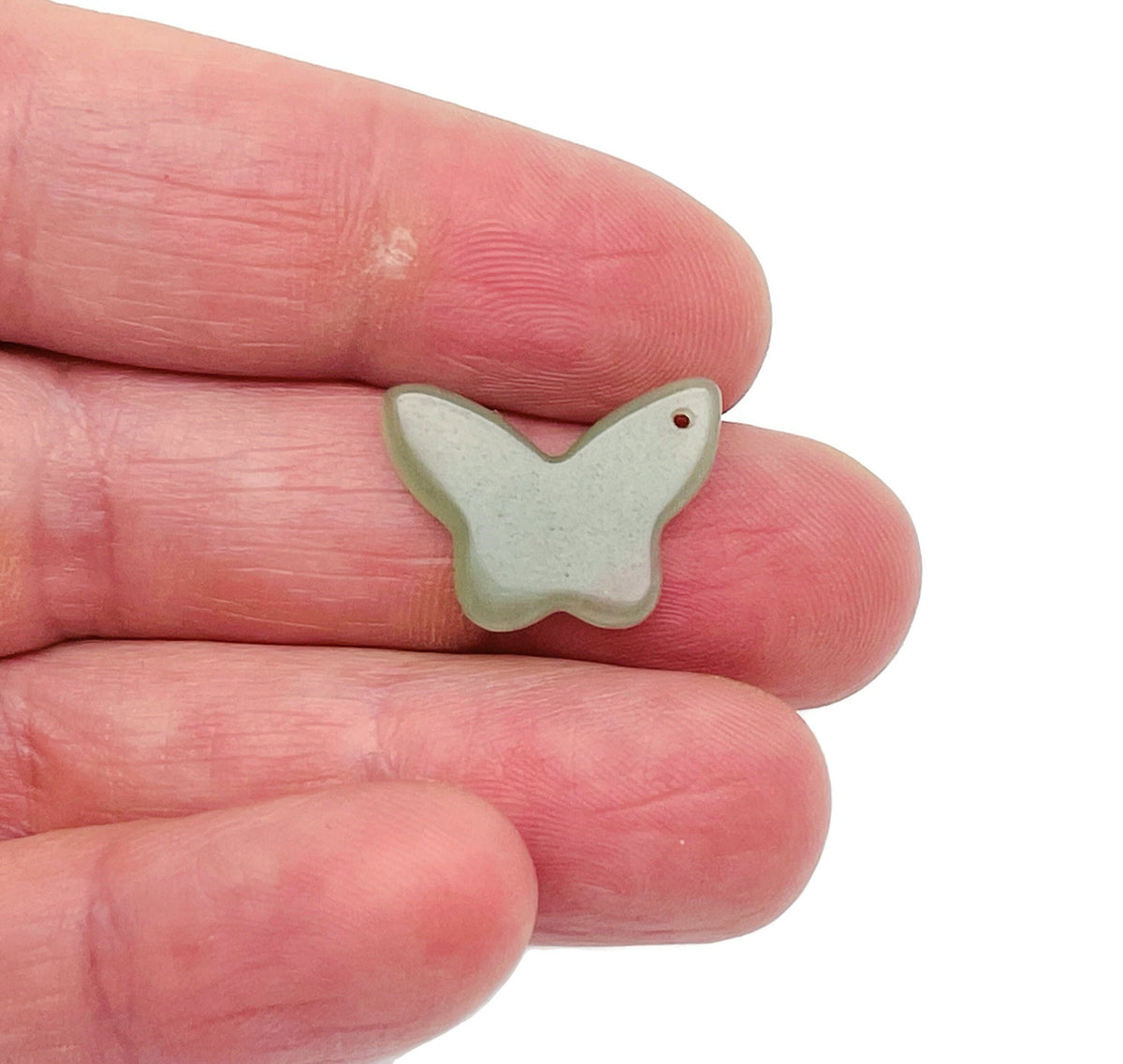 Aventurine mini butterfly gemstone pendant with hole crystal jewelry, showcasing green aventurine with butterfly shape and polished finish.