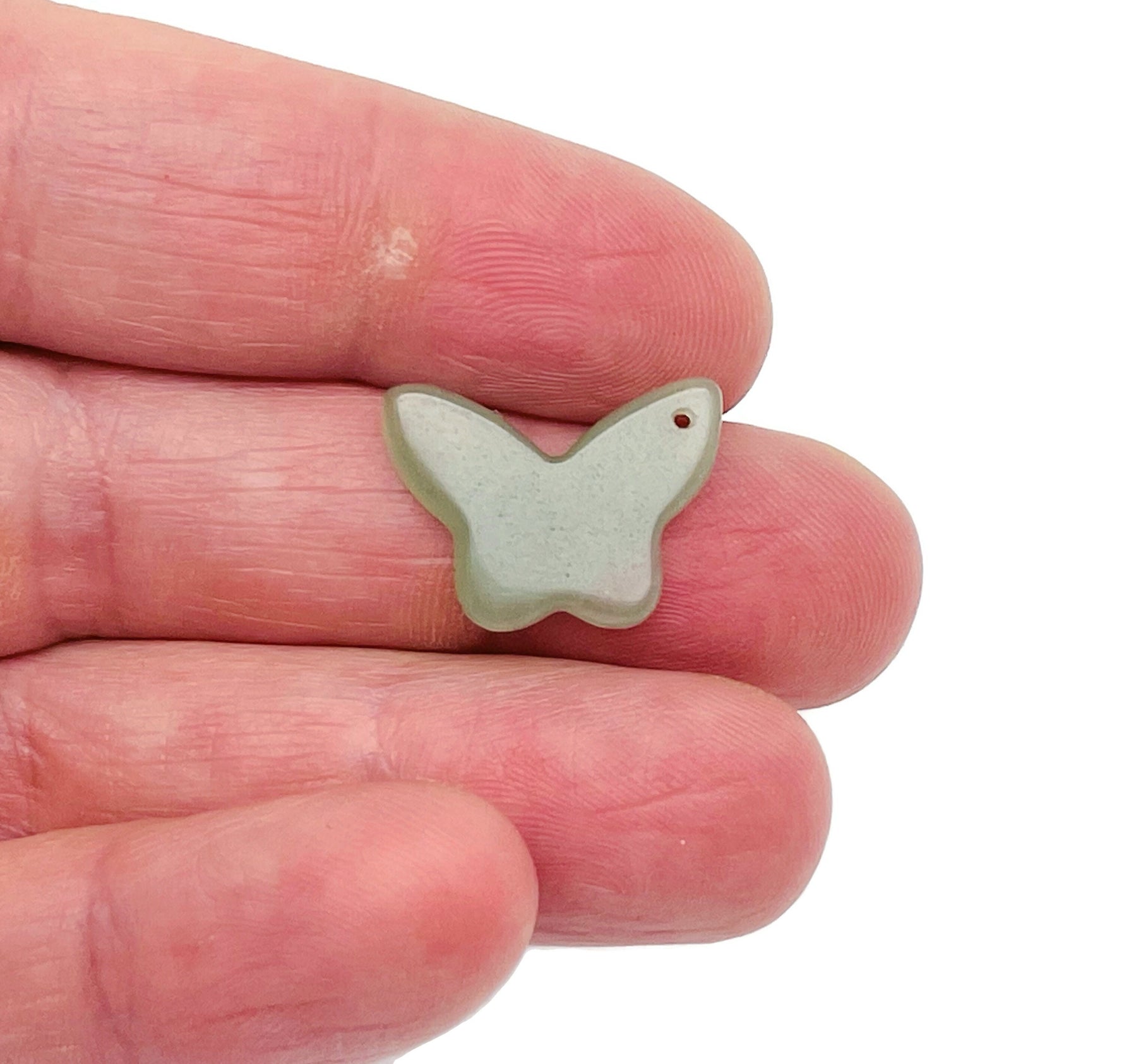 Aventurine mini butterfly gemstone pendant with hole crystal jewelry, showcasing green aventurine with butterfly shape and polished finish.