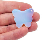 Opalite butterfly gemstone pendant with hole crystal jewelry from GemstoneGO, showcasing a delicate butterfly shape and translucent opalite.