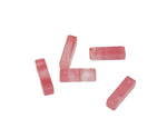 Cherry Quartz crystal pendant from GemstoneGO, drilled gemstone for jewelry making, featuring a vibrant red cherry hue.