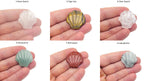 Colorful 30mm gemstone shell carving from GemstoneGO, ideal for jewelry making and decorative crafts.