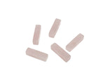 Rose Quartz crystal pendant from GemstoneGO, drilled for jewelry making, showcasing its soft pink color and smooth polished surface.