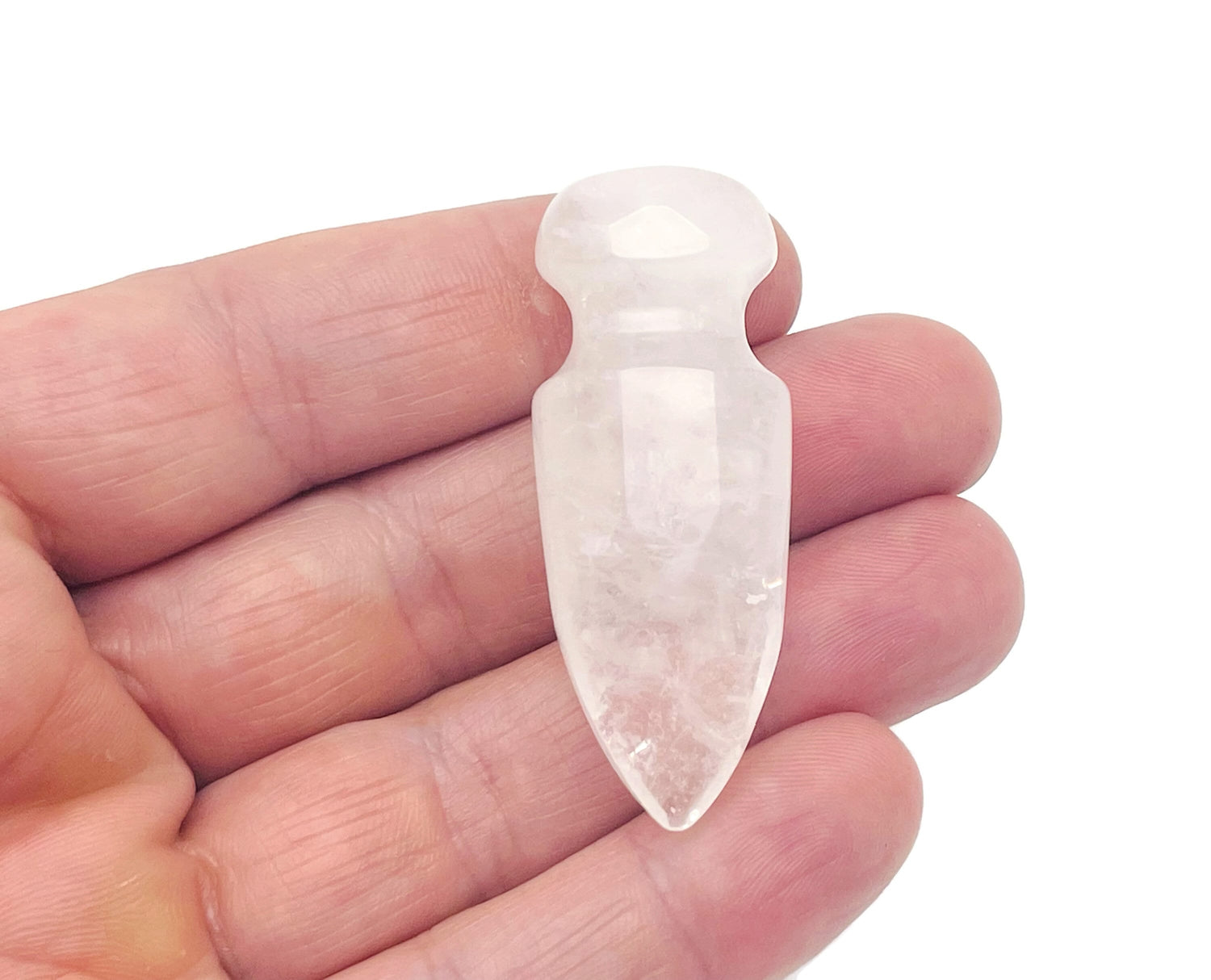 Clear Quartz Sword Dagger Carved Gemstone - 50mm - SW1005