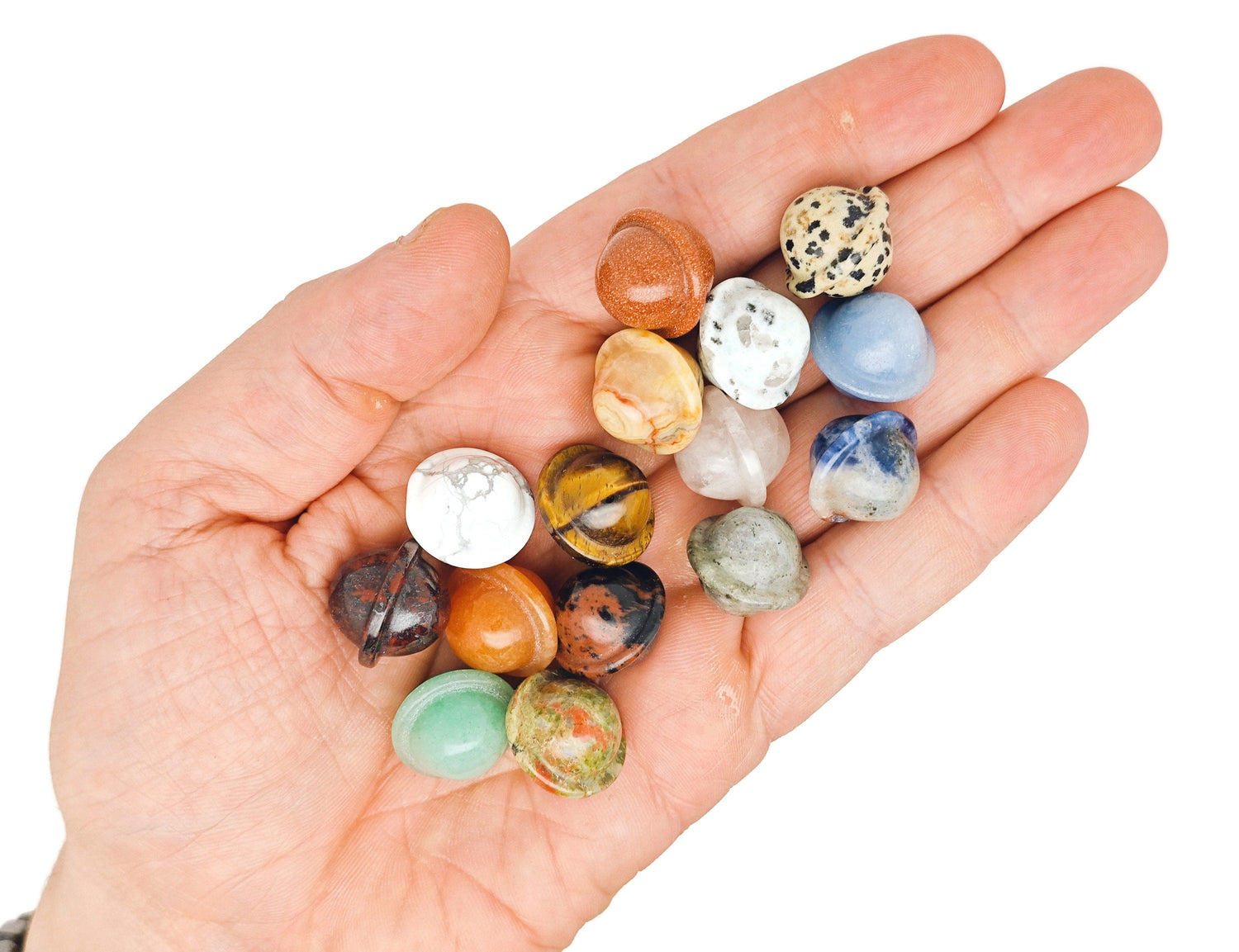 Coffret Mystère Cristal - Sculpture de Saturne - 10 Pierres Précieuses Aléatoires - Lithothérapie - Cadeau Cristal Idéal - Cristaux Énergétiques - KIT7