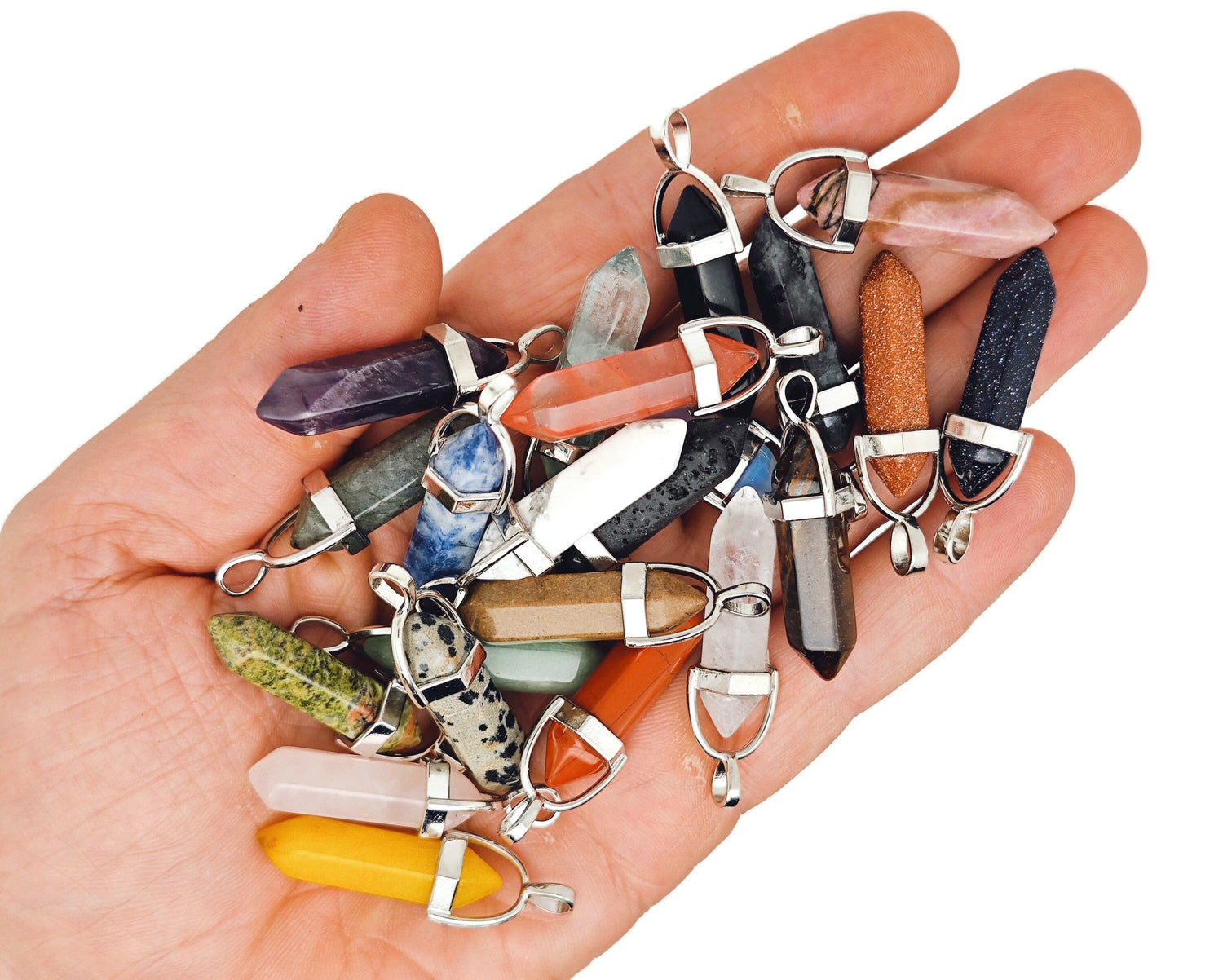 Coffret Cadeau Mystère Cristal - Pendentif Gravure - 10 Pierres Précieuses Aléatoires - Lithothérapie - Cadeau Cristal Idéal - Cristaux Énergétiques - KIT9