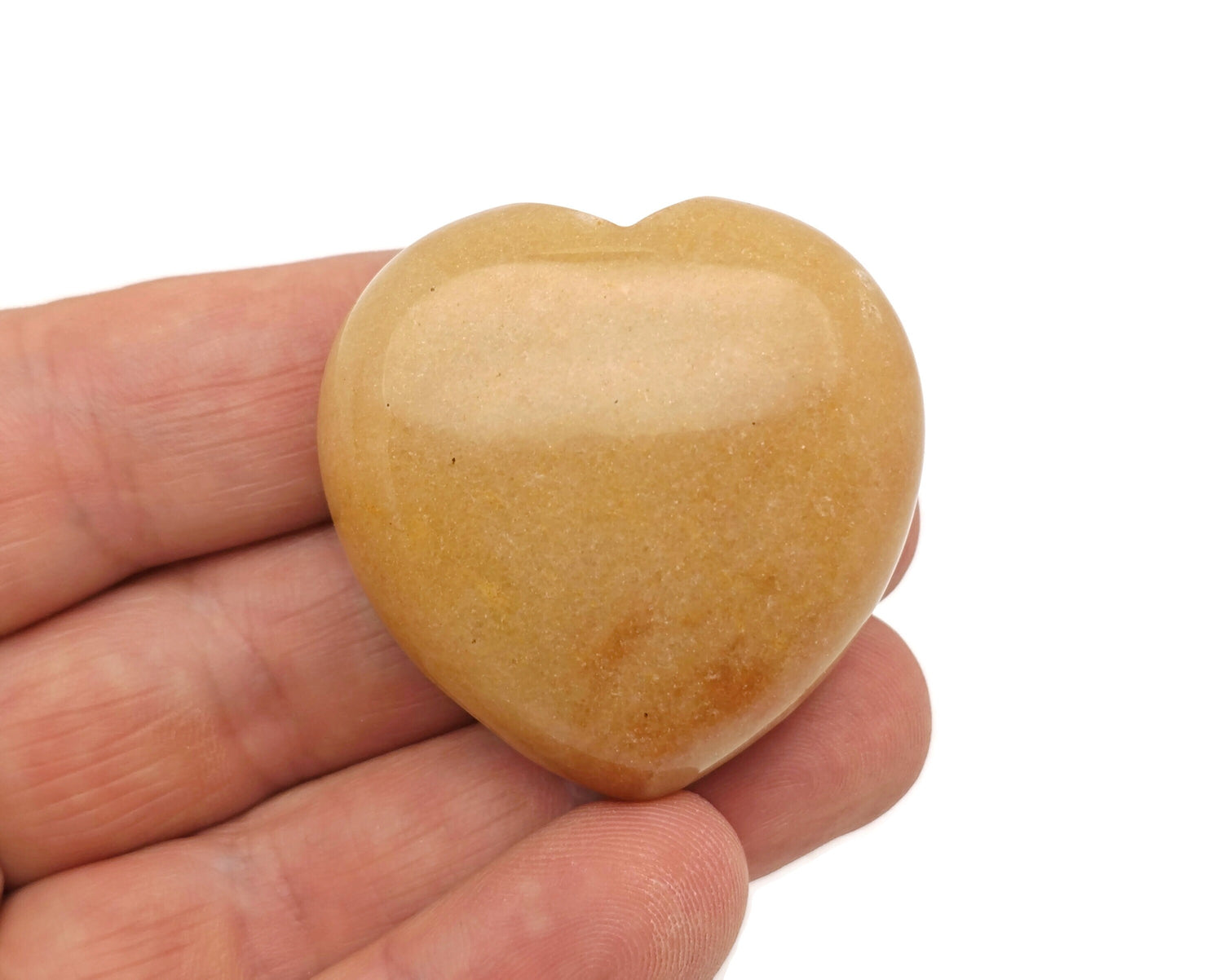 Yellow Aventurine Heart Gemstone - 40mm - HE1254