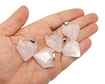 Crystal wolf head gemstone pendant from GemstoneGO featuring a detailed wolf design in sparkling clear crystal jewelry.