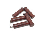 Chicken Bloodstone Jasper bamboo-shaped crystal pendant from GemstoneGO featuring protective bloodstone with natural details.