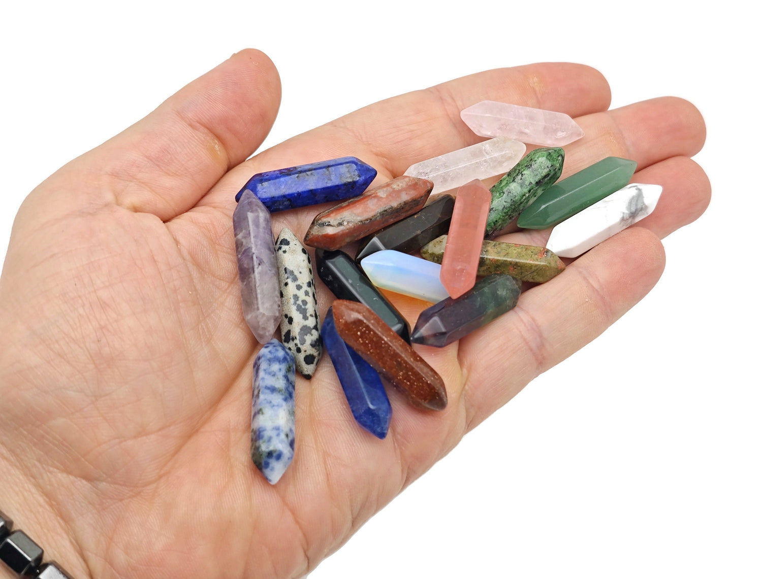 Coffret cadeau mystère de cristaux à pointe gravée - 10 cristaux aléatoires - Lithothérapie - Cristaux énergétiques - Décoration intérieure - KIT1