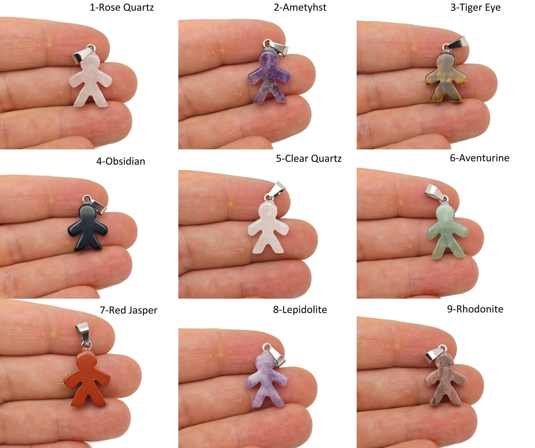 Gingerbread cookies men crystal pendant by GemstoneGO, detailed mineral specimen with festive gingerbread design for Christmas gift.