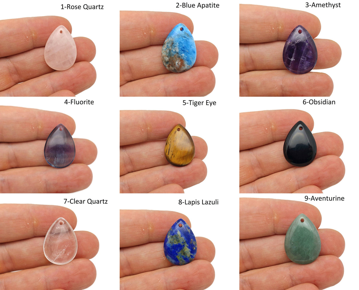 Dainty drop crystal gemstone pendant from GemstoneGO, featuring a sparkling crystal gemstone for luxury jewelry and DIY projects.