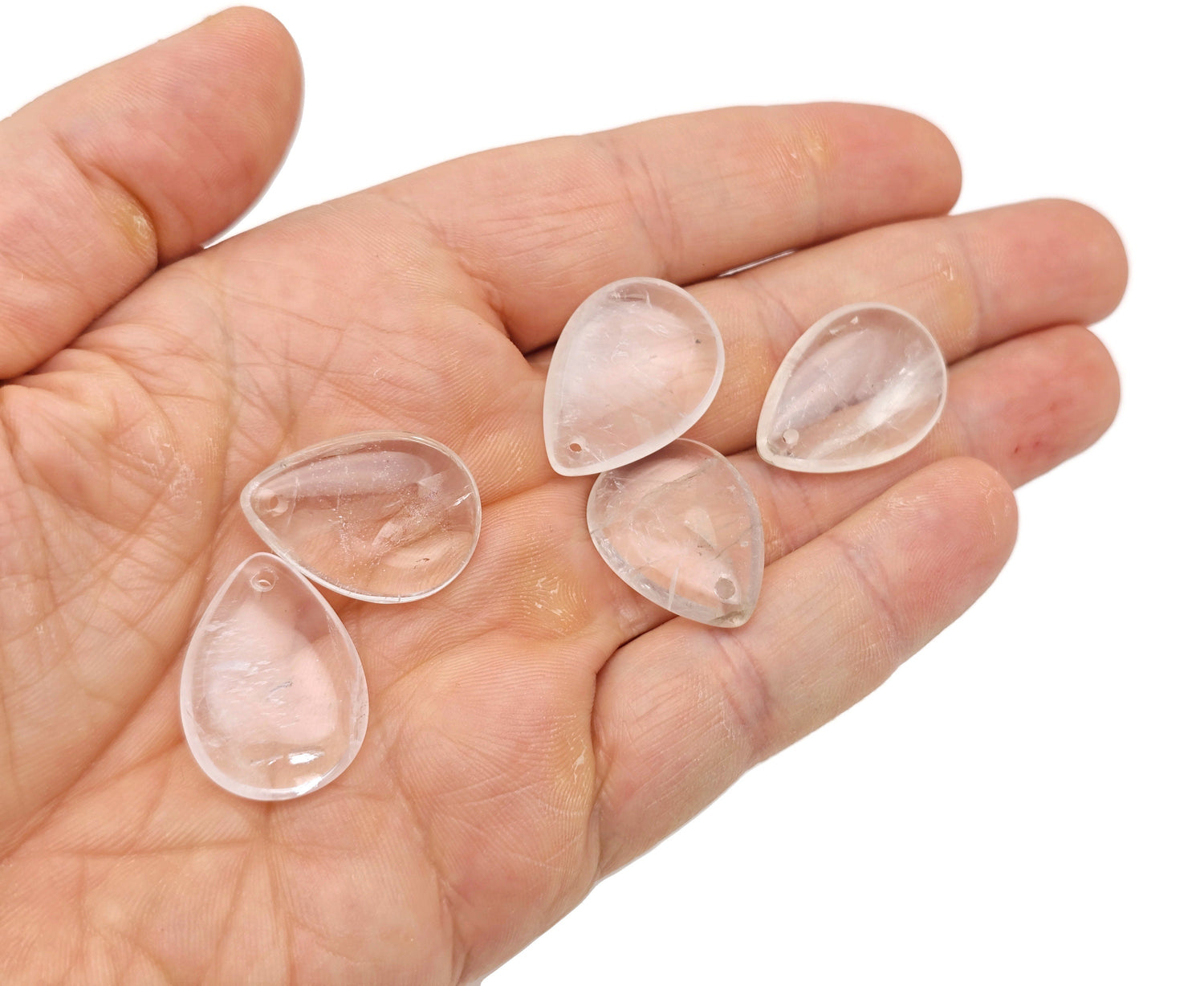 Clear Quartz Dainty Drop Crystal Pendant - DIY Jewelry Making - NC1521