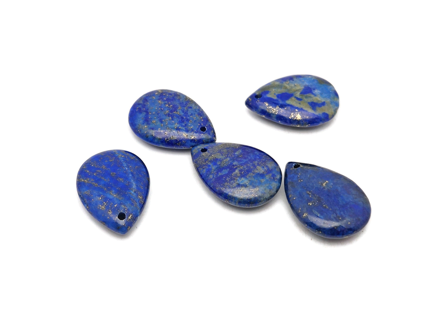 Pendentifs en cristal de lapis-lazuli en forme de goutte délicate - Collier pendentif en pierre précieuse - Bijoux de luxe - Création de bijoux à faire soi-même - NC1522