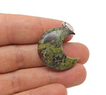 Dragon Blood Jasper moon pendant featuring a crescent moon design from GemstoneGO, showcasing rich red and brown gemstone details.