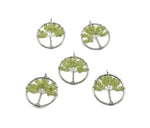 Peridot Olive Tree of Life gemstone pendant from GemstoneGO featuring a detailed tree design with green peridot stones.