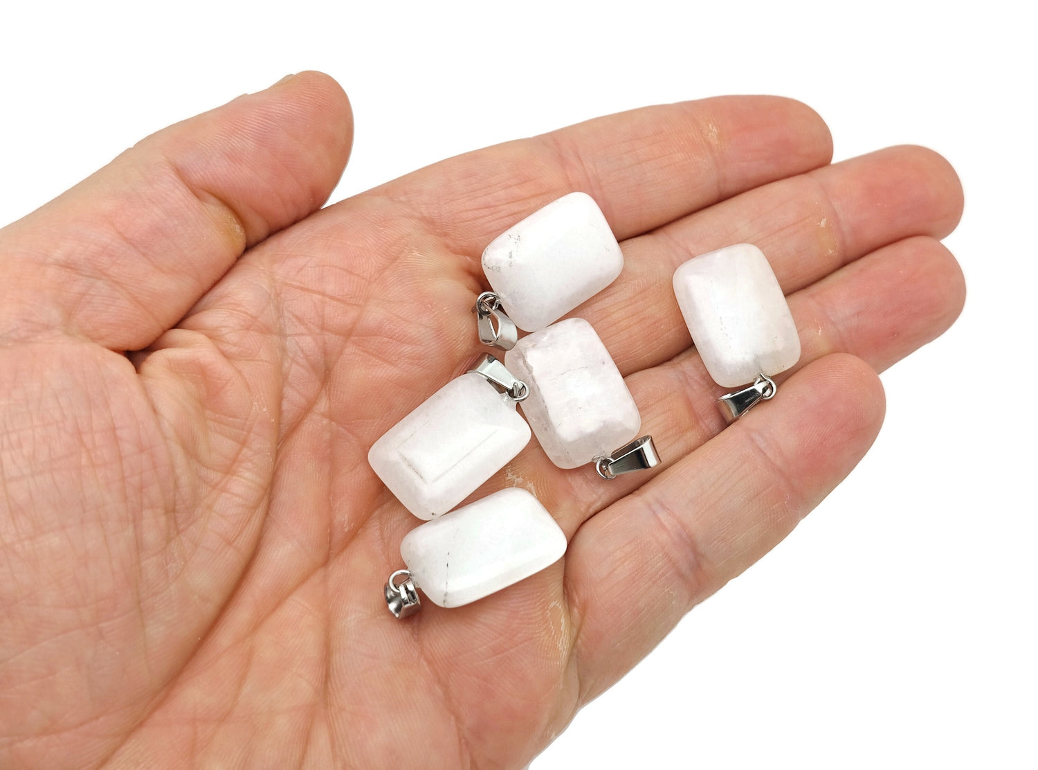 Clear Quartz Rectangle Shape Crystal Pendant - Wholesale Gemstones - NC1597