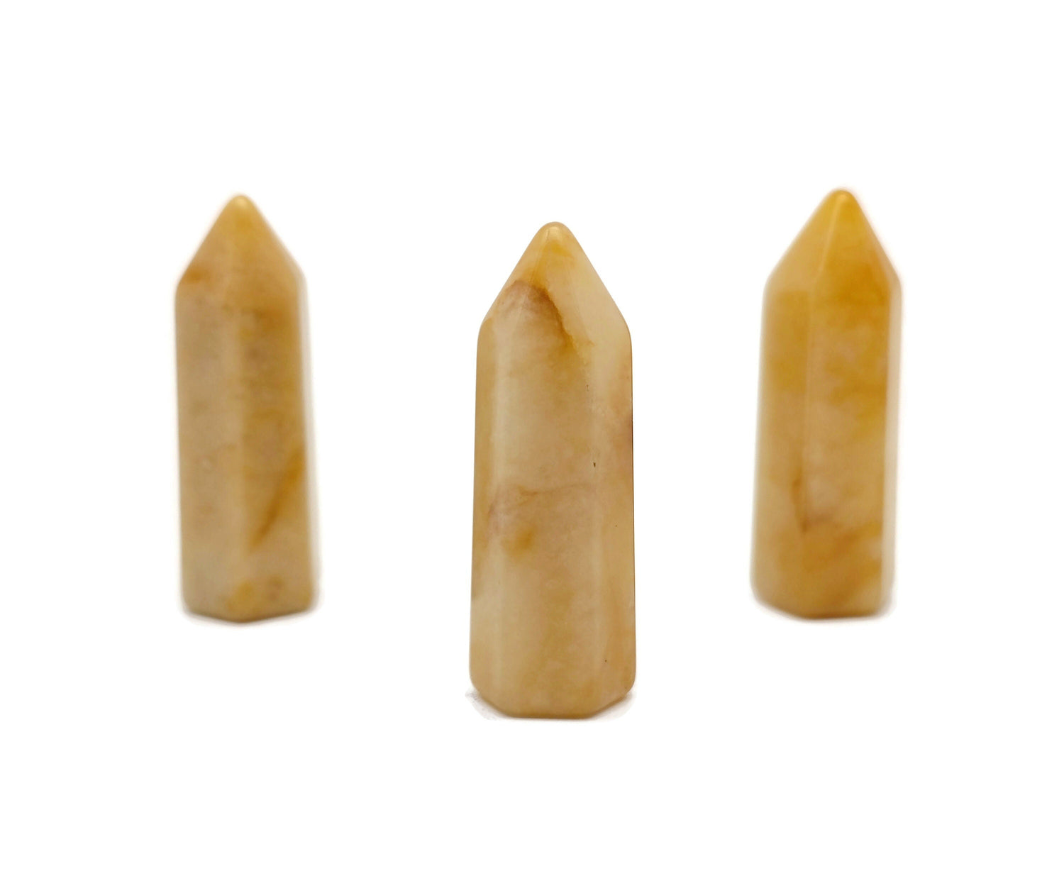 Yellow Jade Obelisk Tower Crystal - 40mm - TW1106