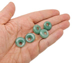Aventurine crystal donut pendant in 18mm size featuring a smooth, polished green gemstone with natural stone patterns.