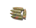 Polished unakite bullet gemstone pendant with carved details, showcasing vibrant green and pink hues, by GemstoneGO.