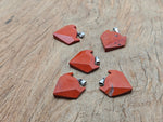 Red Jasper wolf head gemstone pendant from GemstoneGO featuring detailed crystal jewelry craftsmanship.