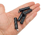 Obsidian bamboo-shaped crystal pendant from GemstoneGO, featuring protective black crystal with intricate bamboo design.