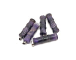 Amethyst bamboo-shaped crystal pendant from GemstoneGO featuring a protective amethyst gemstone on a silver chain.
