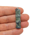 Kambaba Jasper bamboo-shaped crystal pendant from GemstoneGO featuring a protective crystal design on a natural stone pendant.