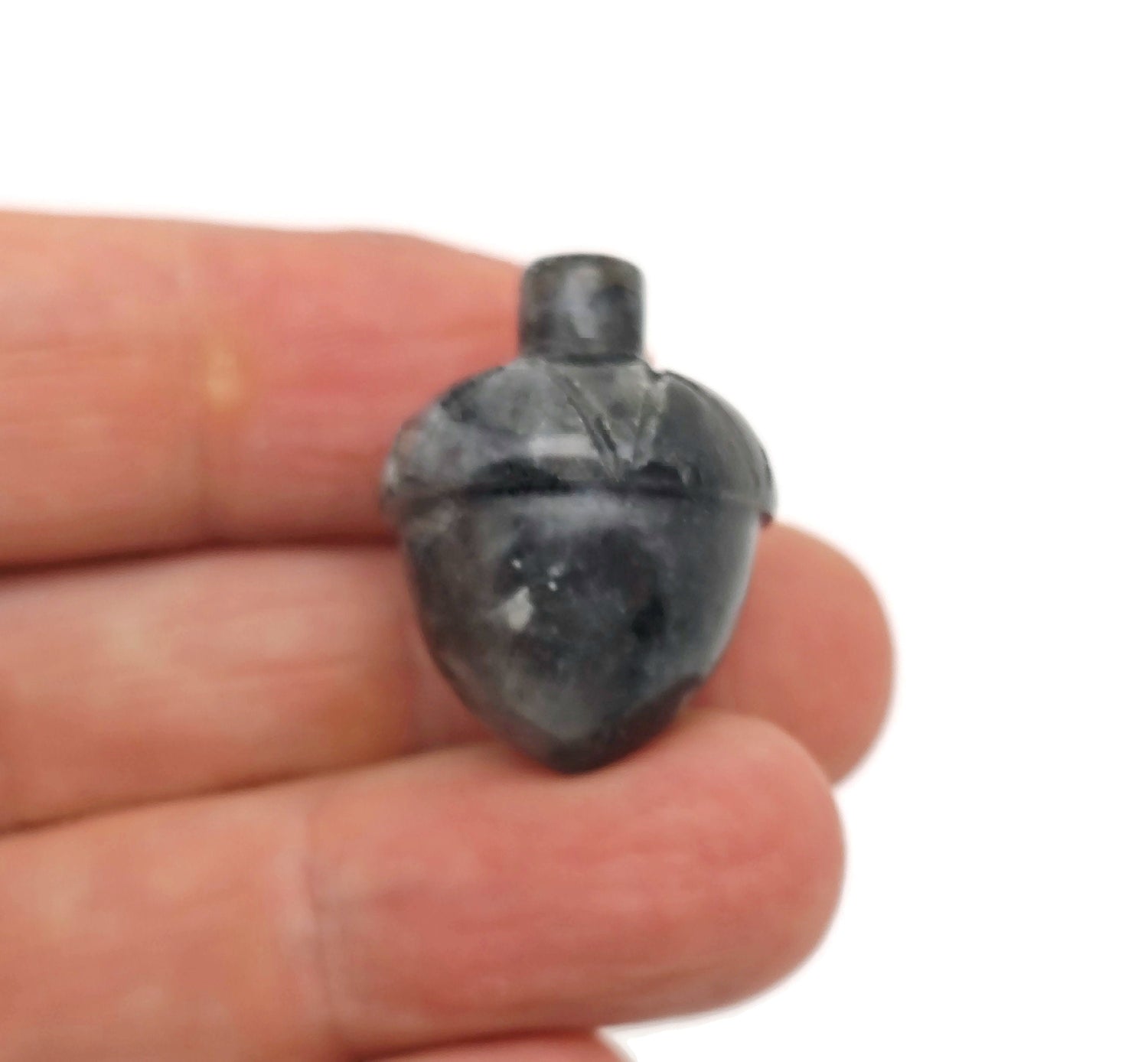 Larvikite Crystal Acorn Carved Gemstone - Home Crystal Decoration - 26mm - AC1009