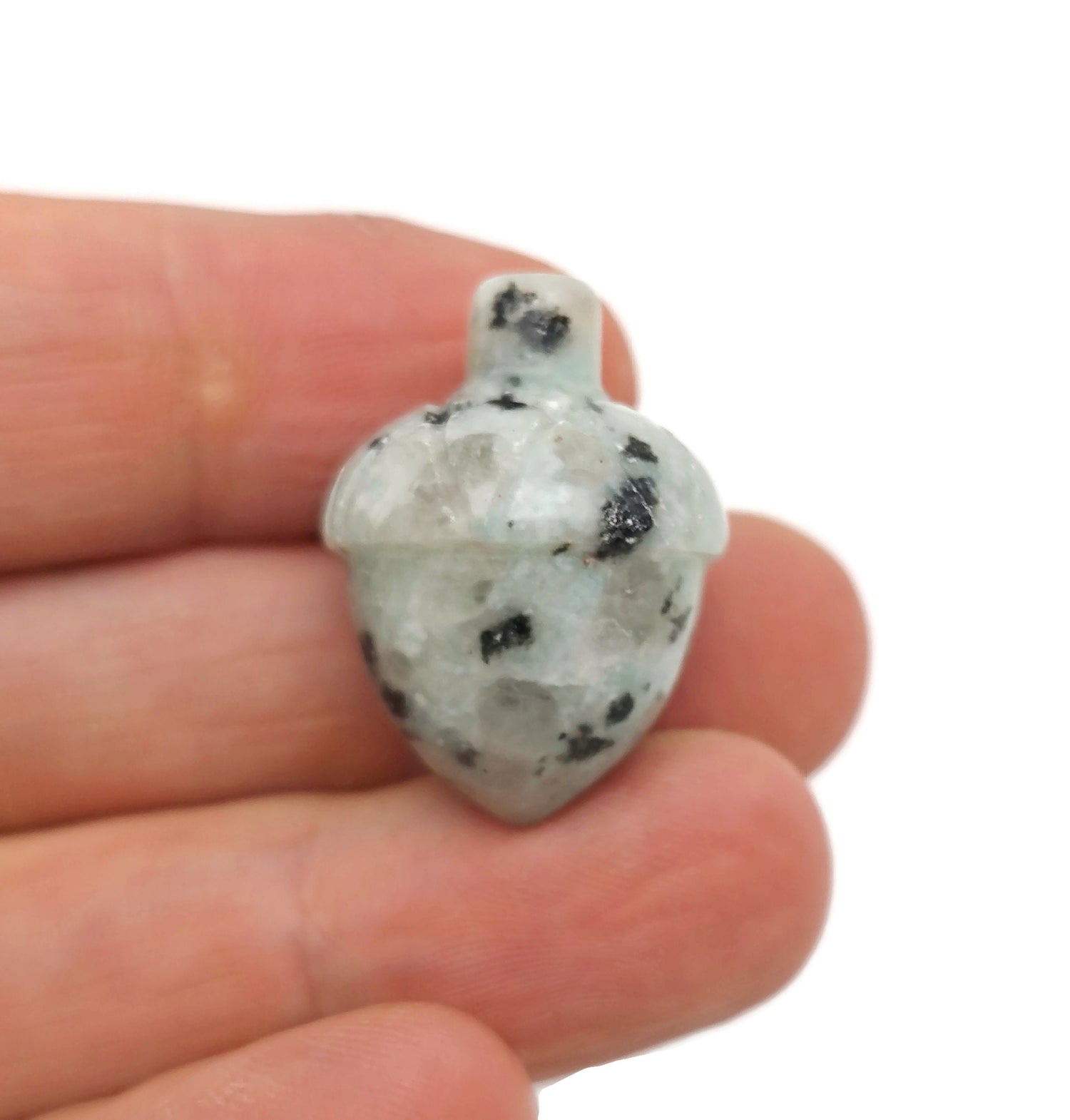 Kiwi Jasper Crystal Acorn Carved Gemstone - Home Crystal Decoration - 26mm - AC1015