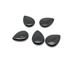Dainty obsidian drop crystal pendant from GemstoneGO for DIY jewelry making, featuring a smooth black stone with a metal loop for necklaces.