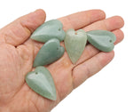 A large aventurine crystal heart pendant with a sharp-edged gemstone design, featuring a silver bail for necklace attachment.