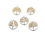Citrine Tree of Life gemstone pendant from GemstoneGO featuring a detailed crystal and wire design on a chain.