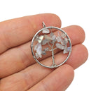 Moonstone Tree of Life gemstone pendant by GemstoneGO featuring a detailed tree design on a polished moonstone gemstone.
