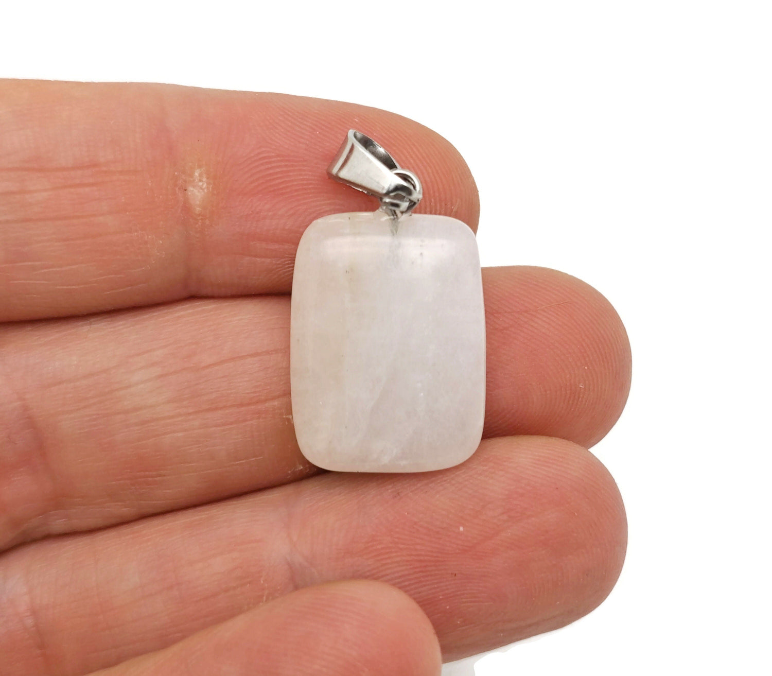 Clear Quartz Rectangle Shape Crystal Pendant - Wholesale Gemstones - NC1597