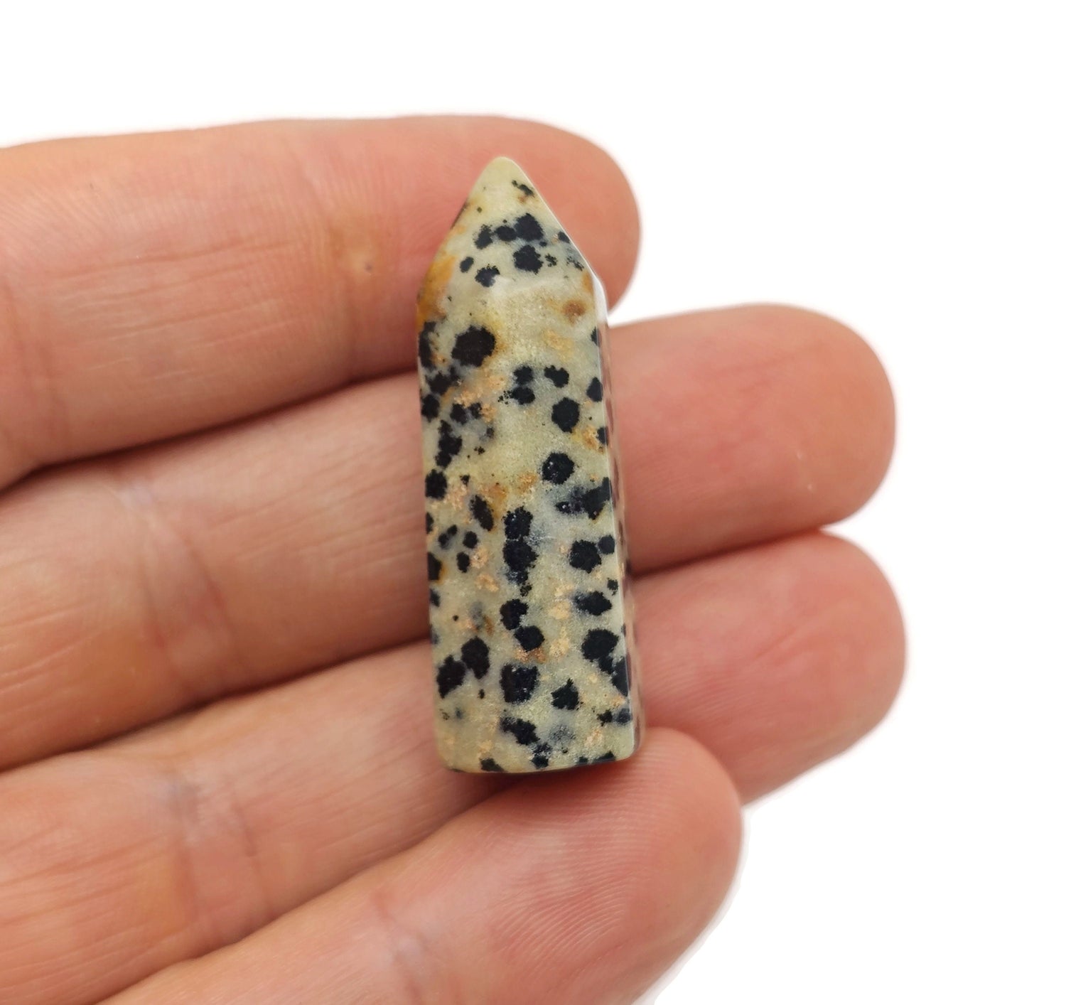 Dalmatian Jasper Obelisk Tower Crystal - 40mm - TW1103