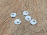 White Jade crystal donut pendant with 18mm Pi stone from GemstoneGO, showcasing smooth round shape and polished surface.