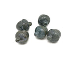 Crystal acorn gemstone ornament with carved details, used for Reiki healing and home decoration, 26mm size, mixed gemstones.