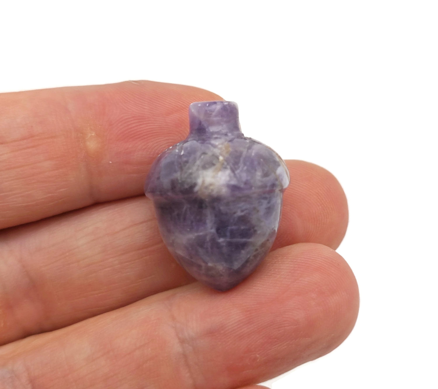 Amethyst Crystal Acorn Carved Gemstone - Home Crystal Decoration - 26mm - AC1002