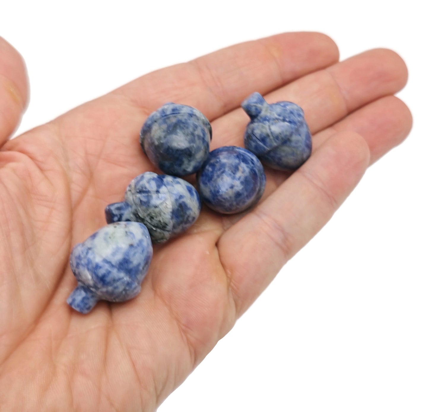 Sodalite Crystal Acorn Carved Gemstone - Home Crystal Decoration - 26mm - AC1011