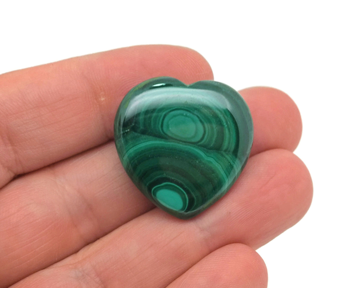 Malachite Heart Gemstone - 30mm - HE1283