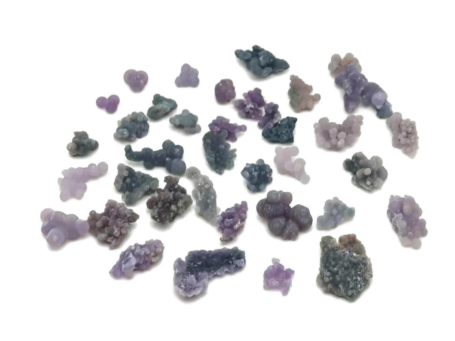 Petit amas d'agate raisin - Spécimen d'agate raisin - Agate raisin brute - Agate raisin violette - FO1014