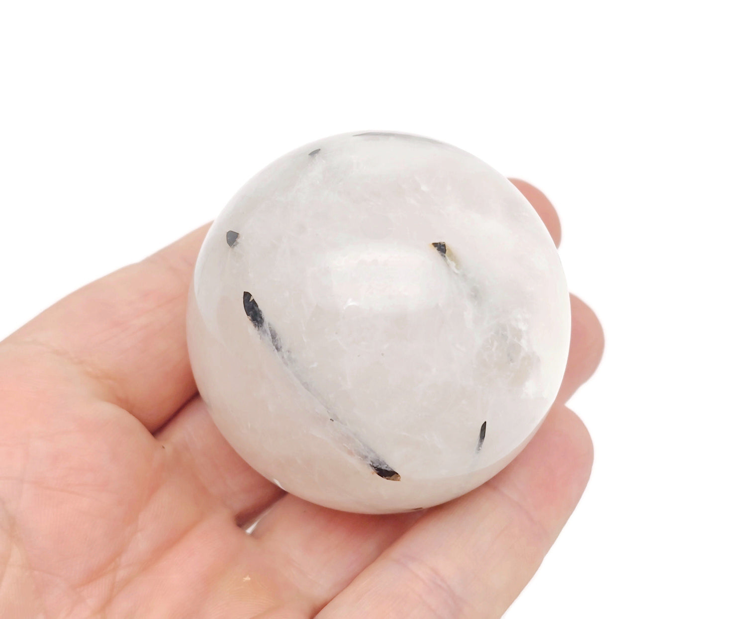 Tourmalined Quartz Sphere Gemstone - Crystal Ball - 40-50mm - RA1421