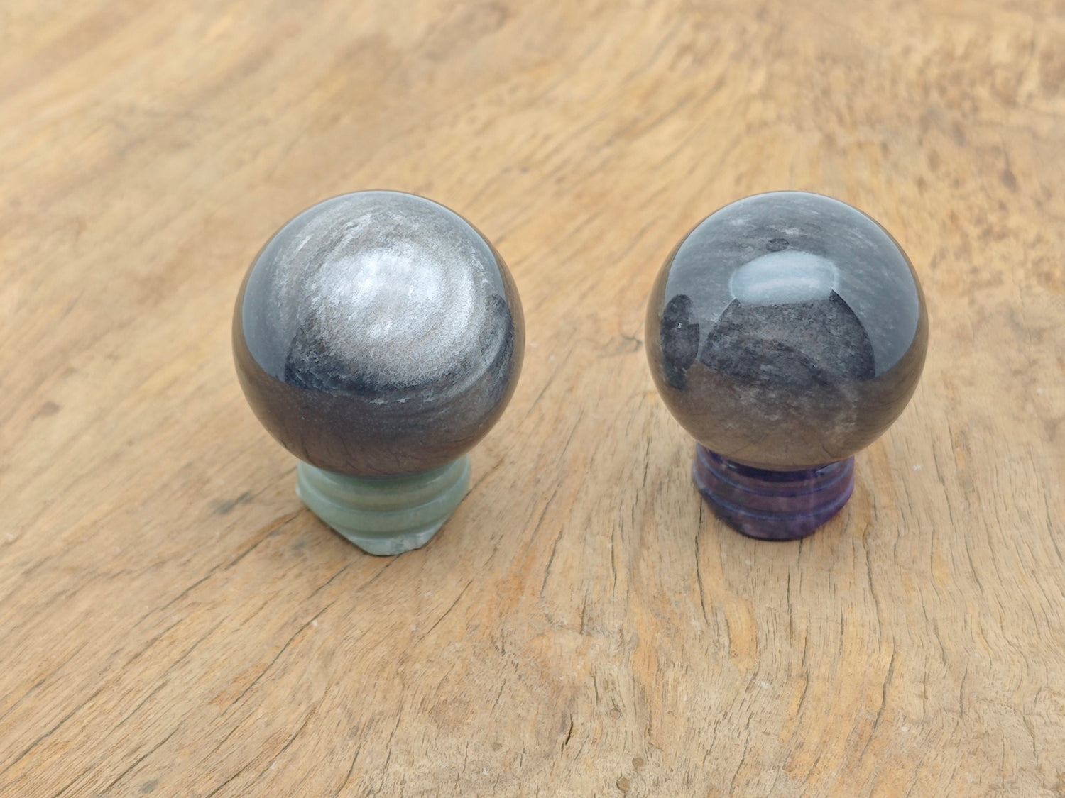 Silver Obsidian Sphere Gemstone - Crystal Ball - 40-50mm - BA1063