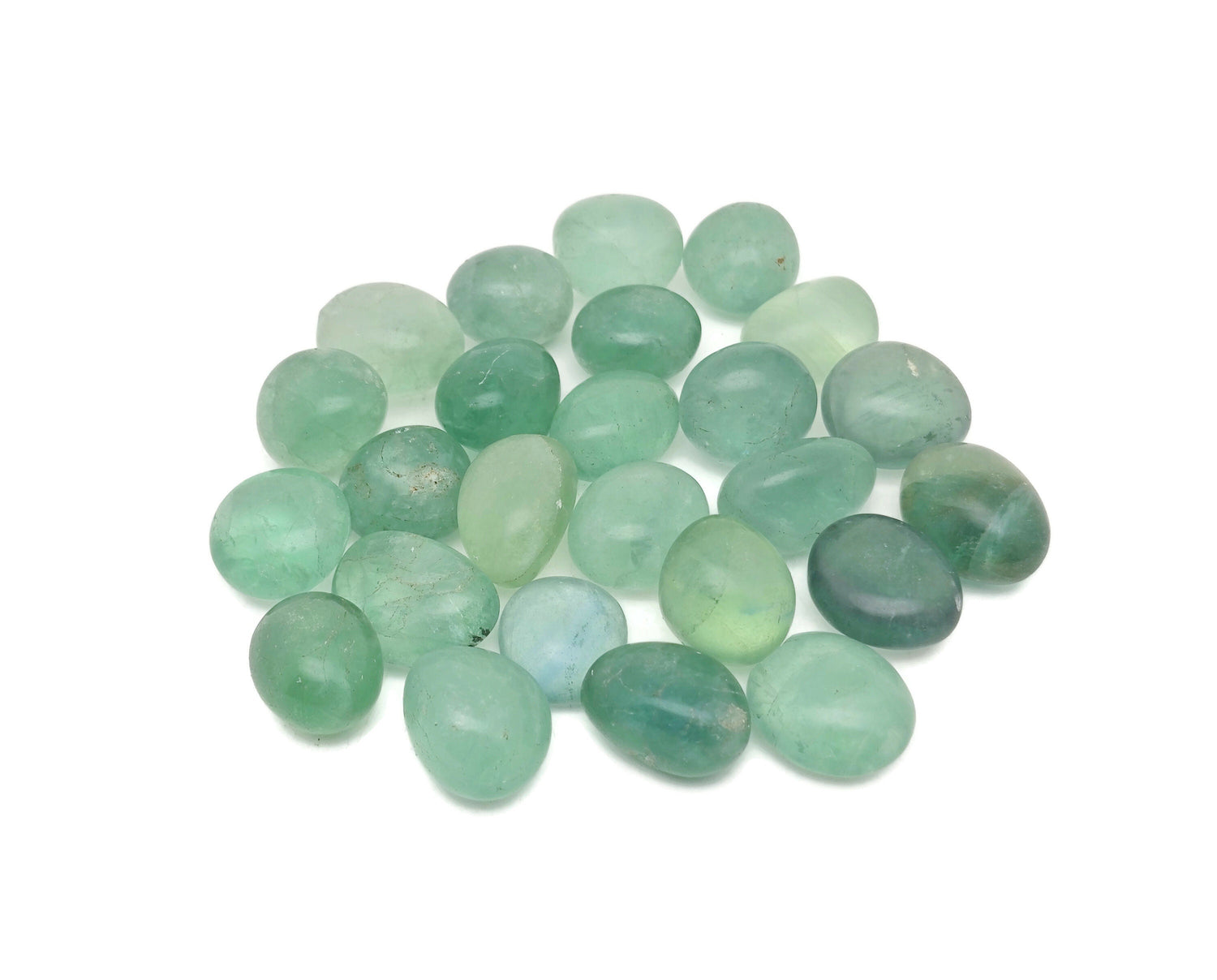 Pierre roulée de fluorite verte ?€? Pierre de fluorite verte - Pierre précieuse fluorite - TU1249