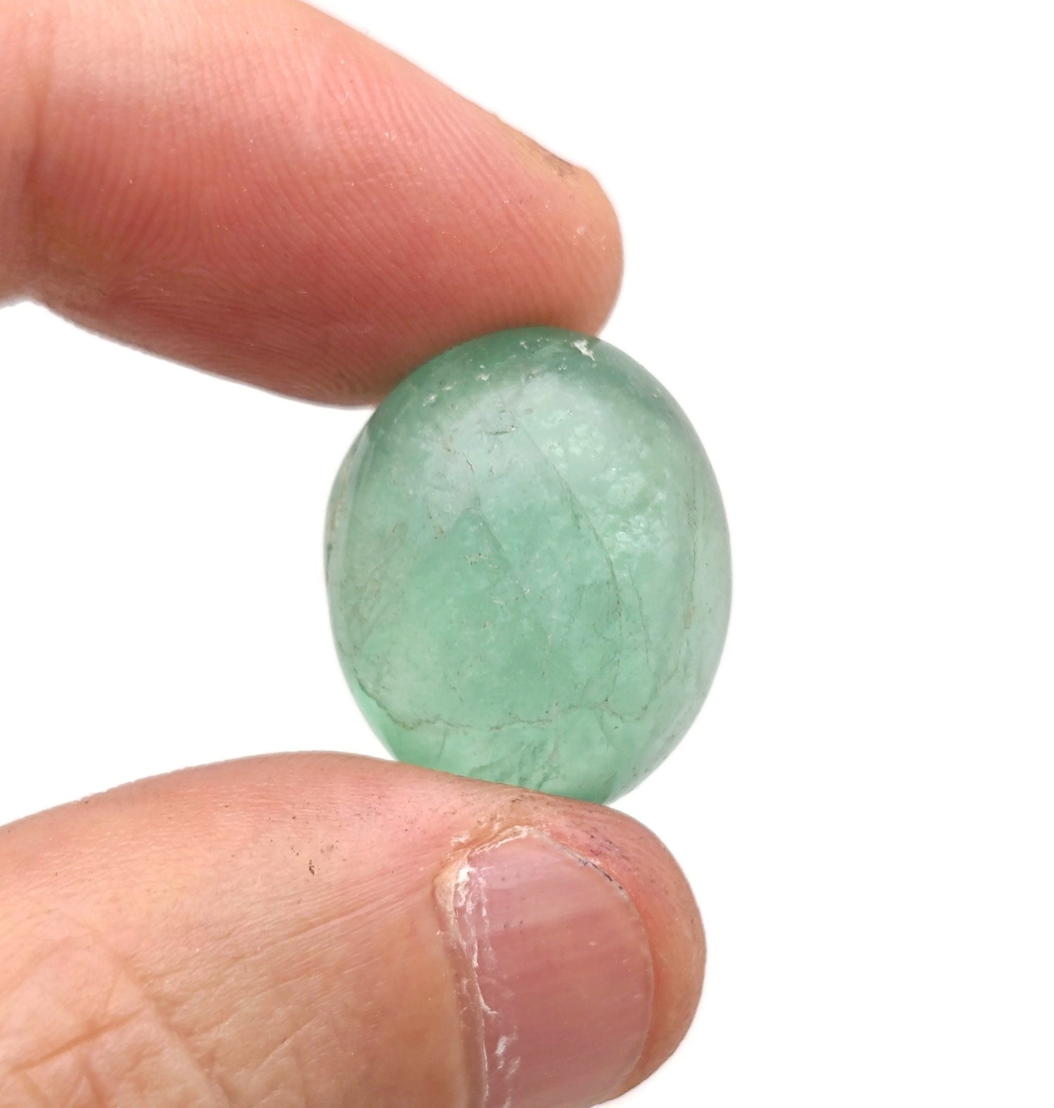 Pierre roulée de fluorite verte ?€? Pierre de fluorite verte - Pierre précieuse fluorite - TU1249