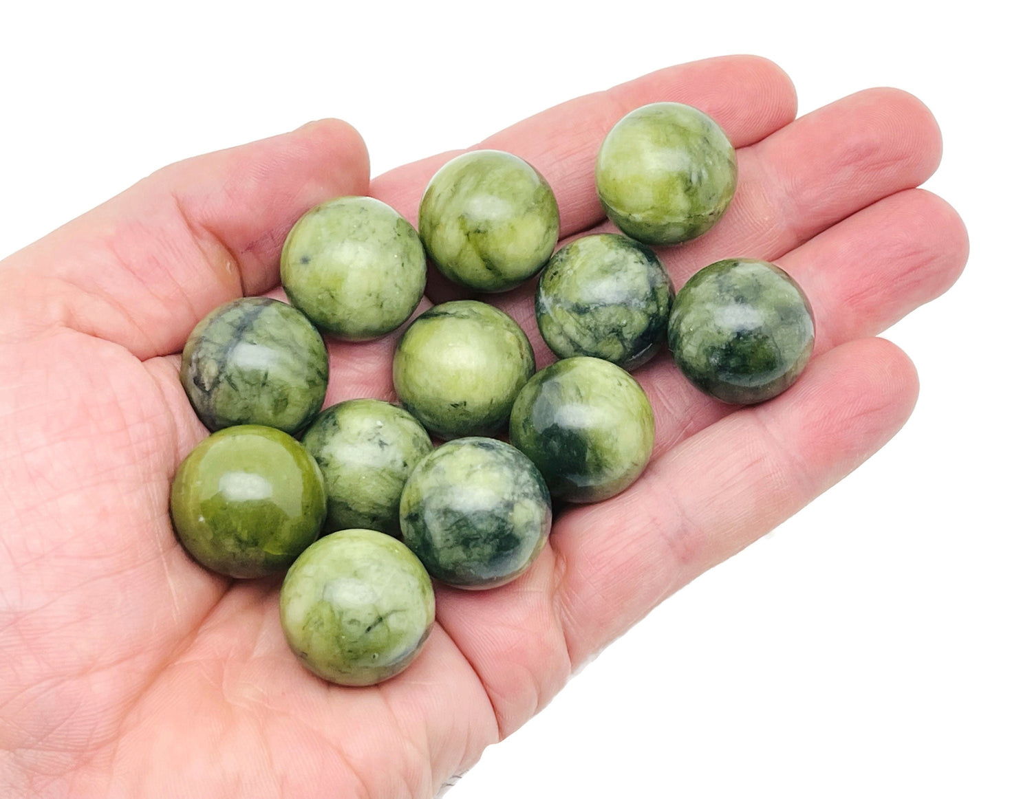 Esfera de Jade Nefrita Gema - Bola de Cristal - 20mm - SP1040