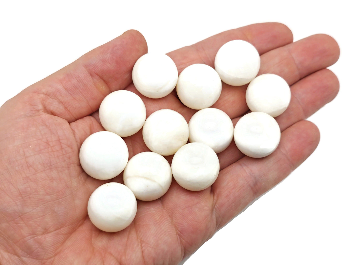 White Jade Sphere Gemstone Crystal Ball - 20mm - SP1048