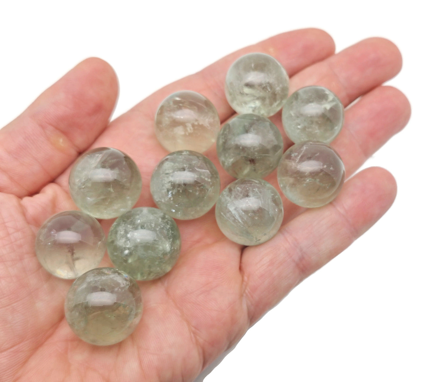 Prasiolite Sphere Gemstone - Green Amethyst Crystal Ball - 20mm - SP1127