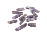 Dream amethyst drilled tumbled gemstone pendant with a rectangular hole, suitable for jewelry making, by GemstoneGO.