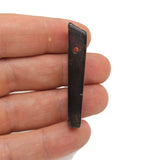 Smoky quartz drilled tumbled gemstone pendant from GemstoneGO, showcasing a smooth, polished brownish-gray stone with a drilled hole for jewelry.
